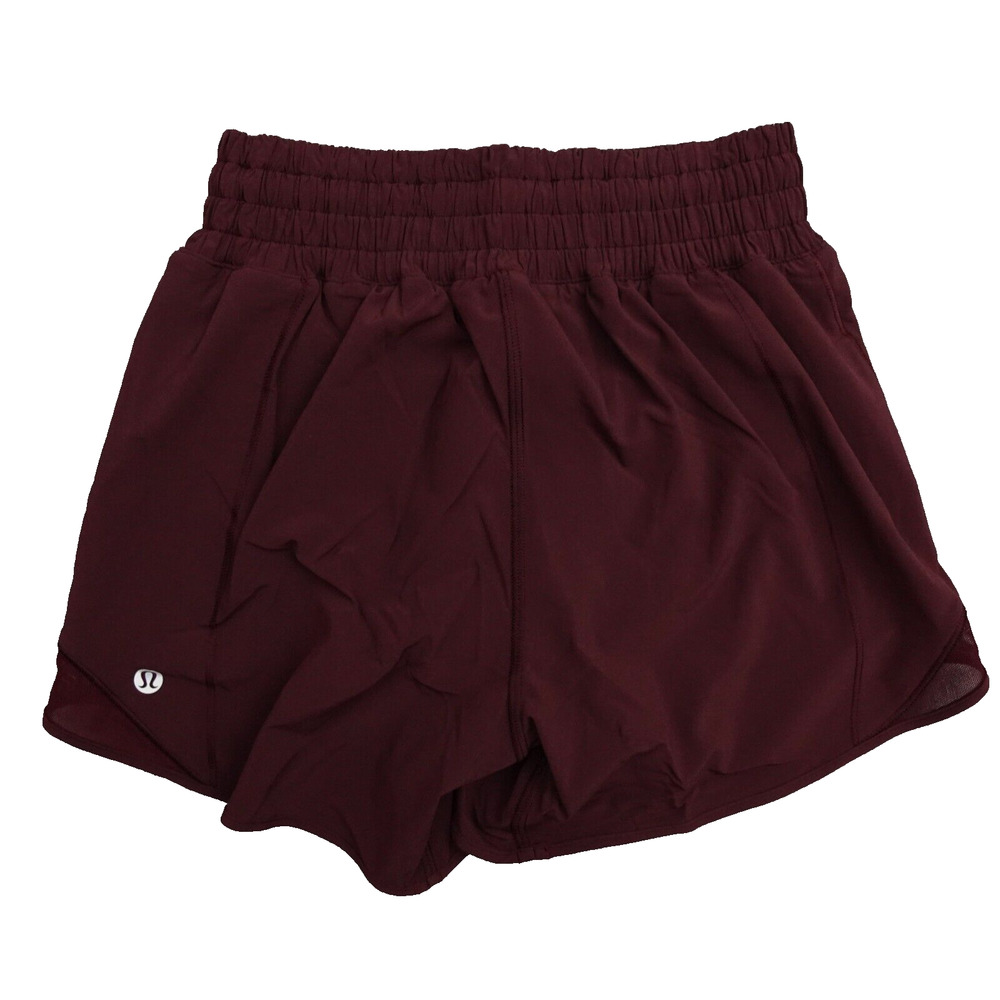 New Lululemon Size 2 Hotty Hot Shorts High Rise HR 4” Lined GARN Garnet - Picture 2 of 8